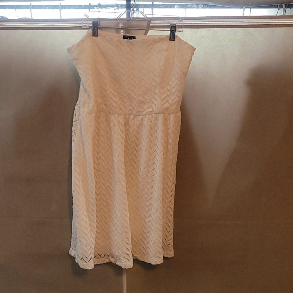 Blazer lace and lace strapless dress